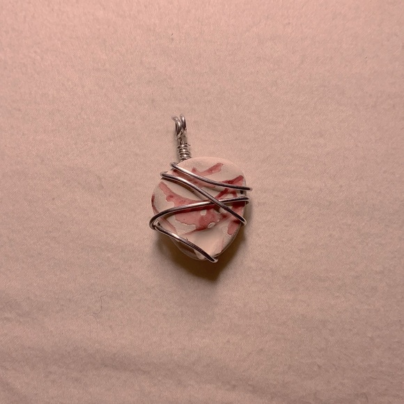 Seaglass/pottery necklace charm - Picture 1 of 3